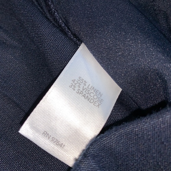 J Jill Blue Linen Stretch Pants Size Medium - Picture 5 of 5